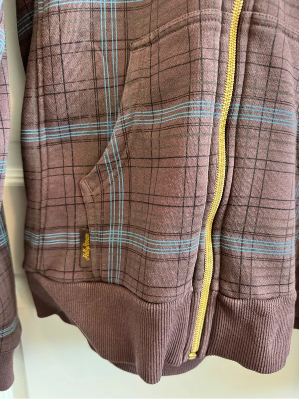 Helly Hansen Plaid Brown And Blue Zip-up Jacket - Image 3