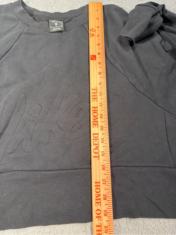 Nike Black Cropped Crewneck Sweatshirt logo medium - Image 13
