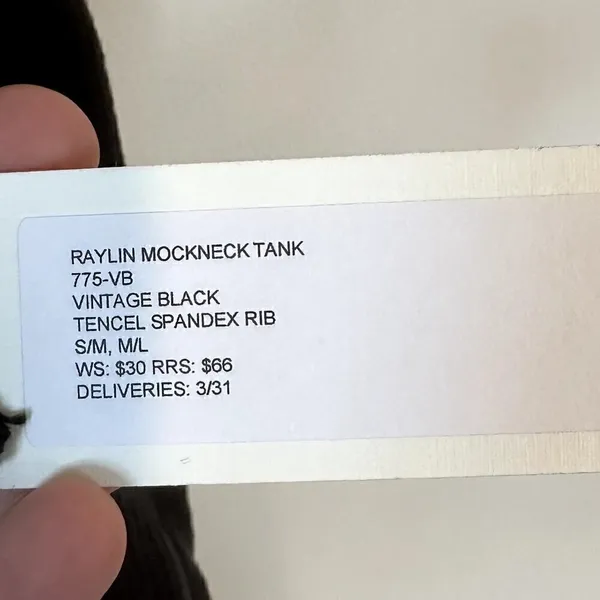 NWT MATE the Label Black Raylin Mockneck Tank - S/M - Image 5