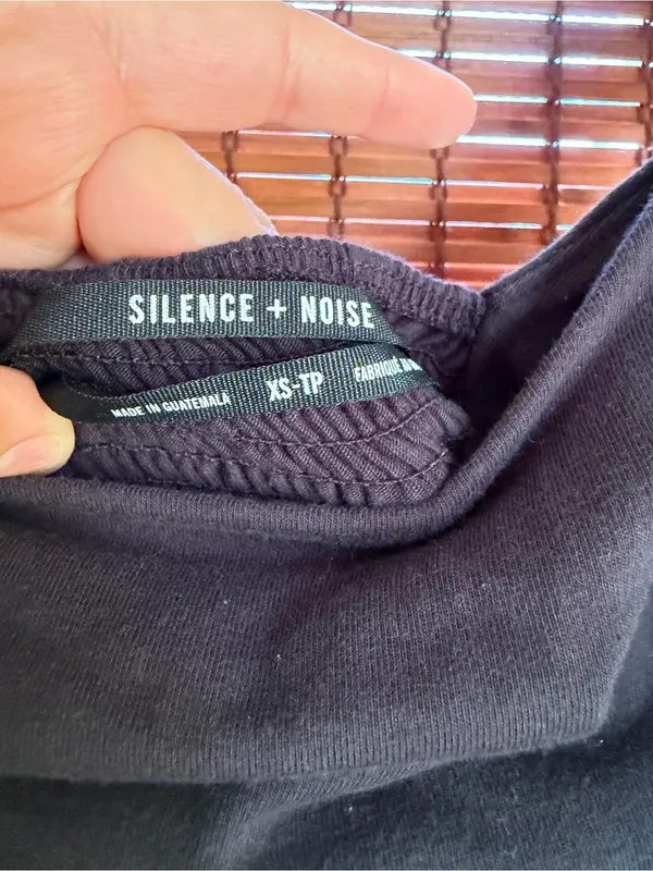 Silence + Noise Daphne Black Drop Waist Mini Dress XS - Image 4