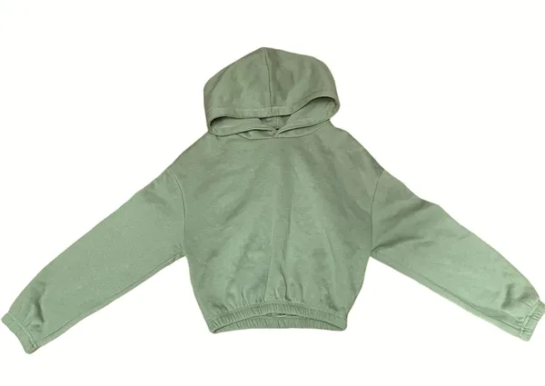 ZARA Sage Green Cropped Hoodie And Sweatpants Set - Image 5