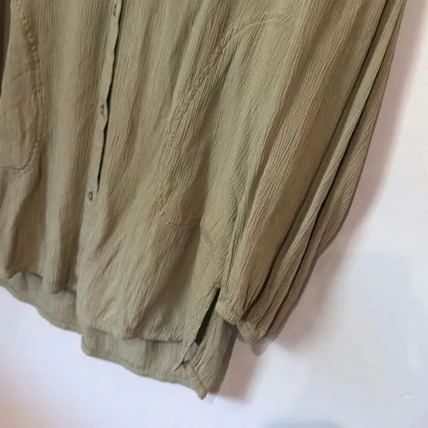 prAna Fernie Shirt Dress Women’s Small Sage Green Button Front Tunic Cover-Up #1 - Image 5