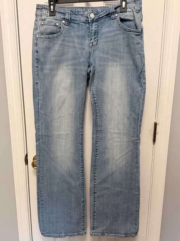 Western Cowgirl Bootcut Jeans Rock & Roll Light Wash Stretch 31x34 - Image 2