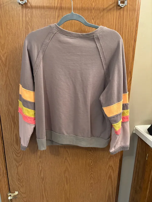 Color block sweatshirt Purple Size L - Image 4