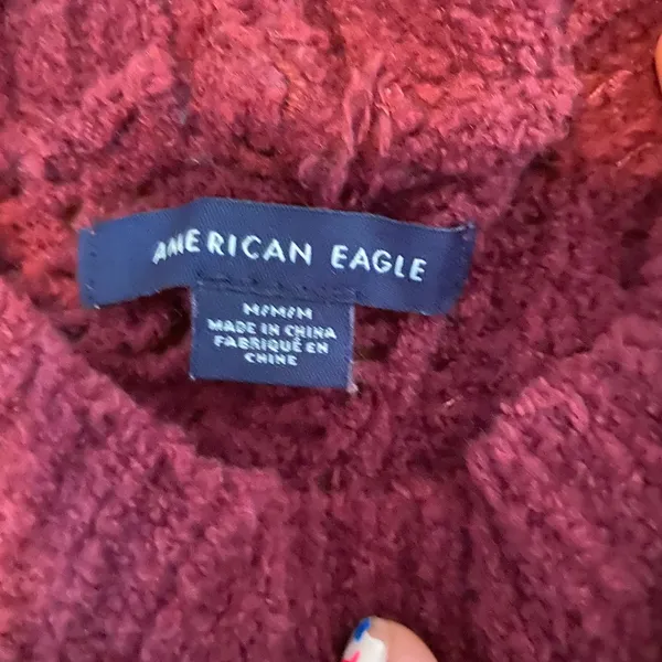 American Eagle Maroon sweater - Image 2