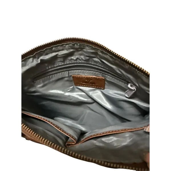 Crossbody Messenger Soft Brown Leather Bag Purse LEDER BUCK - Image 4