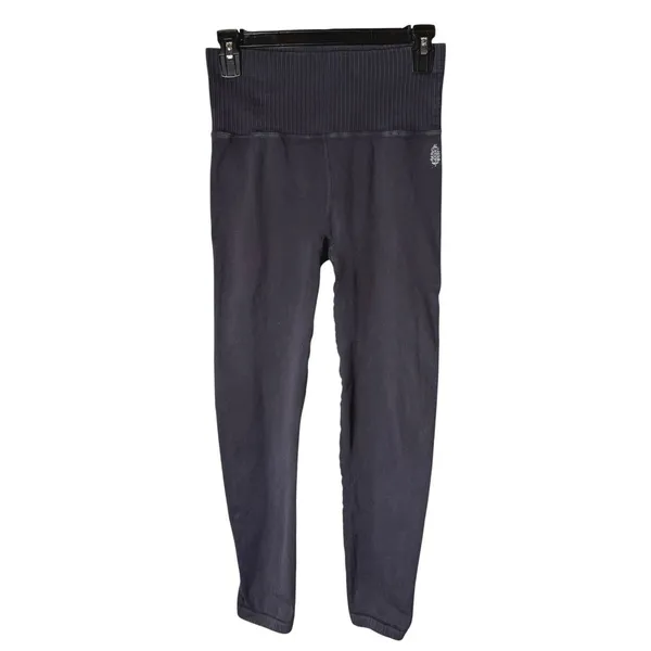 Free People FP Movement Good Karma Leggings Women Small Gray High Rise‎ Athletic - Image 2