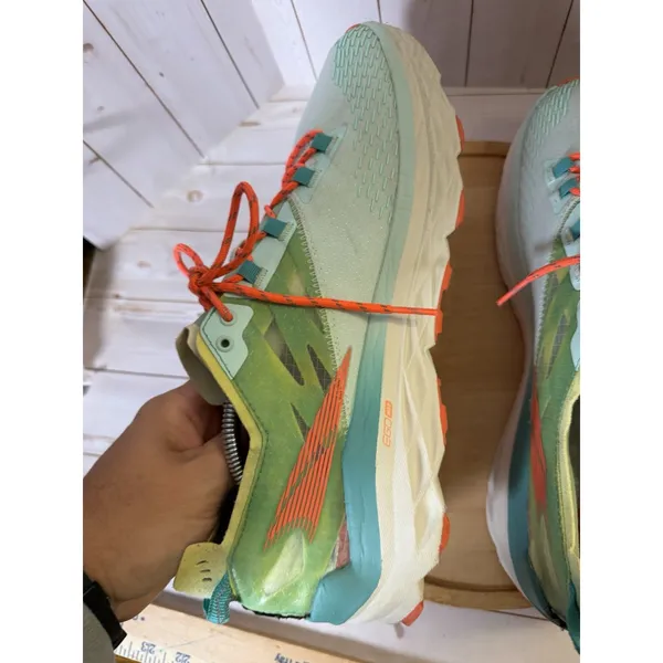 Altra Mont Blanc Women's 12 Mint Green Coral Trail Running Shoes Vibram Hike - Image 11
