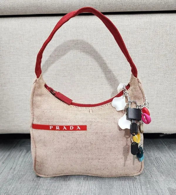 Prada Y2k Sports Canapa Hobo Bag - Image 3