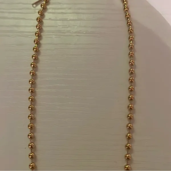 Gold Heart Multi Charm Pendant Beaded Necklace - Image 5