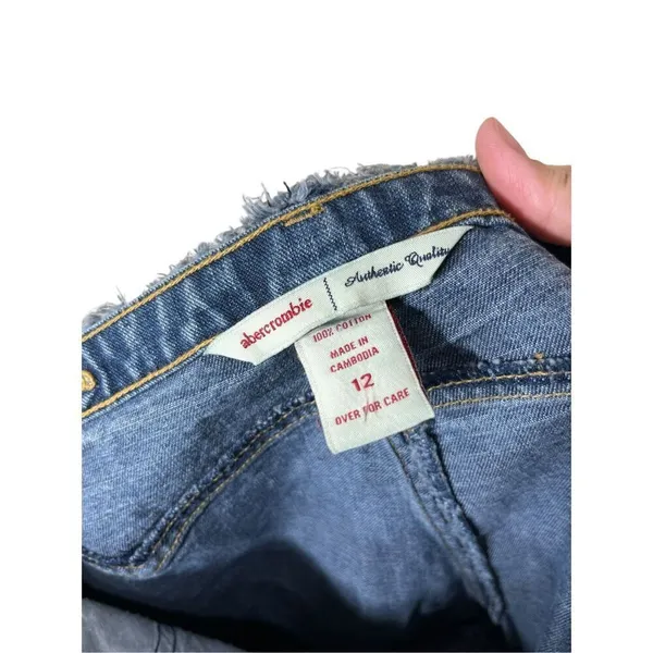 Vintage Abercrombie & Fitch‎ Y2K Lace Up Capri Jeans - Image 8