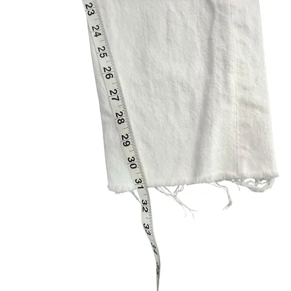 Agolde Jeans Womens 24 White Organic Cotton High Rise Criss Cross Straight Leg - Image 11