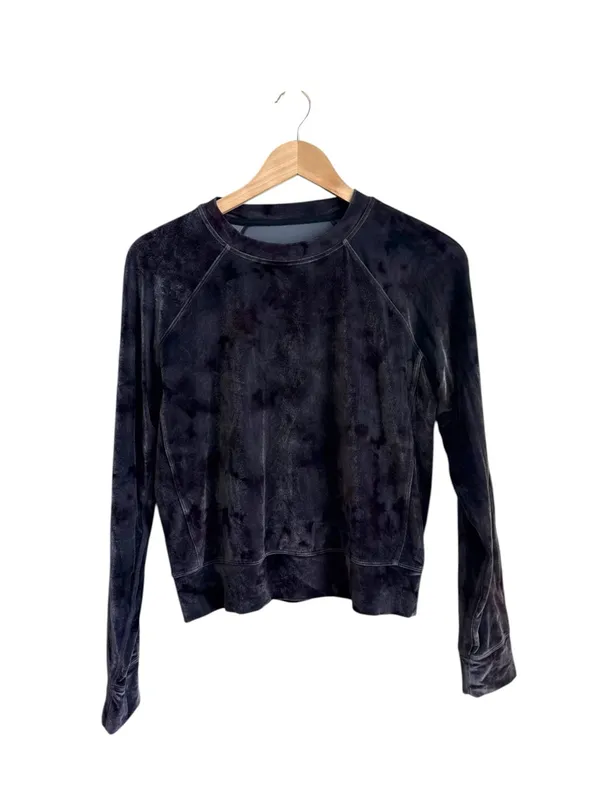 Lululemon Velour Warm Down Crew Interstellar Dark Grey Multi Small - Image 5
