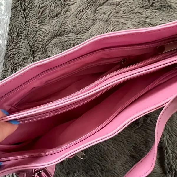 New Retro Pink Suede‎ Haband Purse with Pocket - NWT - Image 9