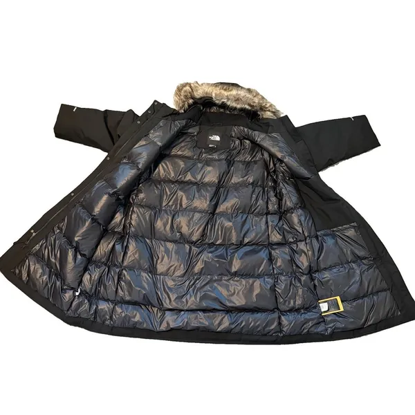 The North Face $350 Arctic Parka Coat Down 3X Fur Hood Winter Snow Cold Black - Image 6