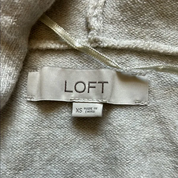 LOFT Soft Cream Knit Cardigan - Image 2