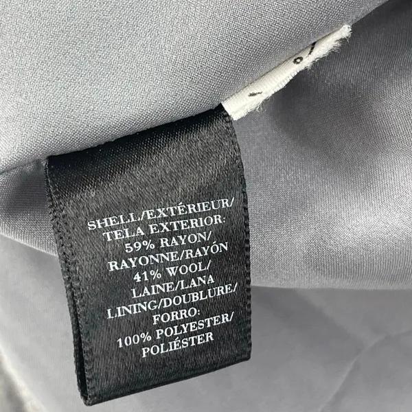 ANN TAYLOR Blazer Size Medium Wool Blend Gray Business Casual Office Work Career - Image 11