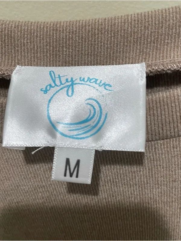 Salty Wave Oversized Long Sleeve Soft Lounge Top Brown Women’s Size Medium - Image 4