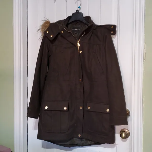 Express Jungle Green Jacket Size M - Image 7