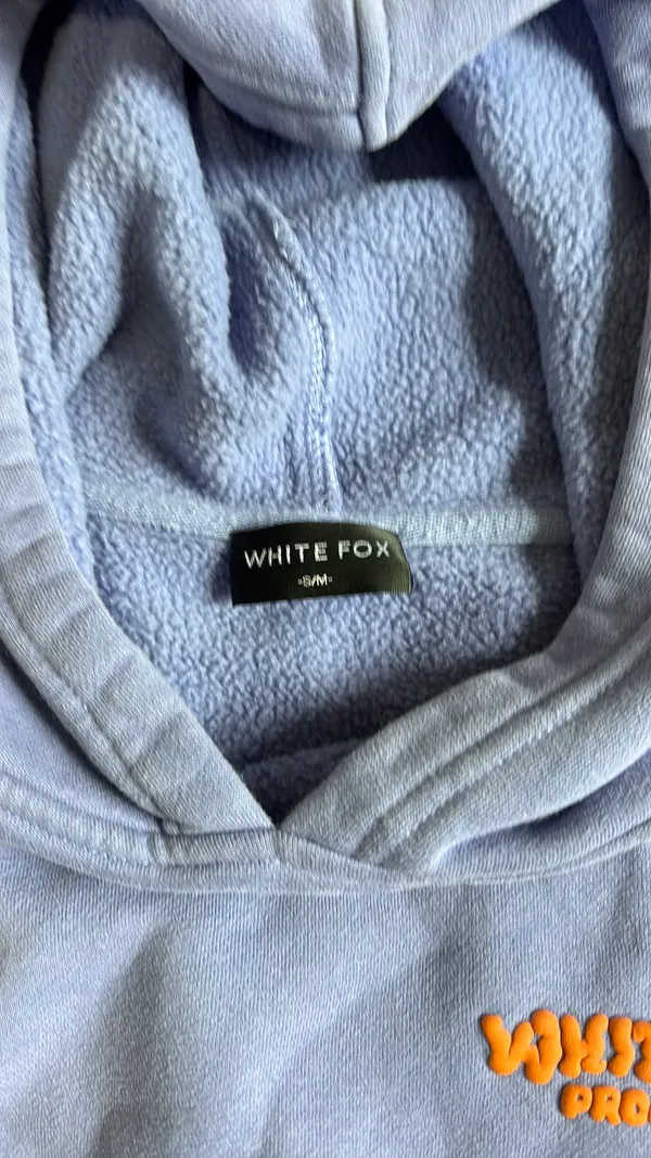 White Fox Boutique Blue Hoodie Oversized - Image 3