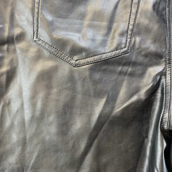 Abercrombie & Fitch Pants Womens 35 Faux Leather Straight Ultra High Rise 90s - Image 4