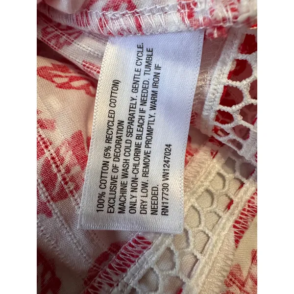 Roller Rabbit Skirt Red & White‎ Tiered Mini Skirt Size Small NWT - Image 7