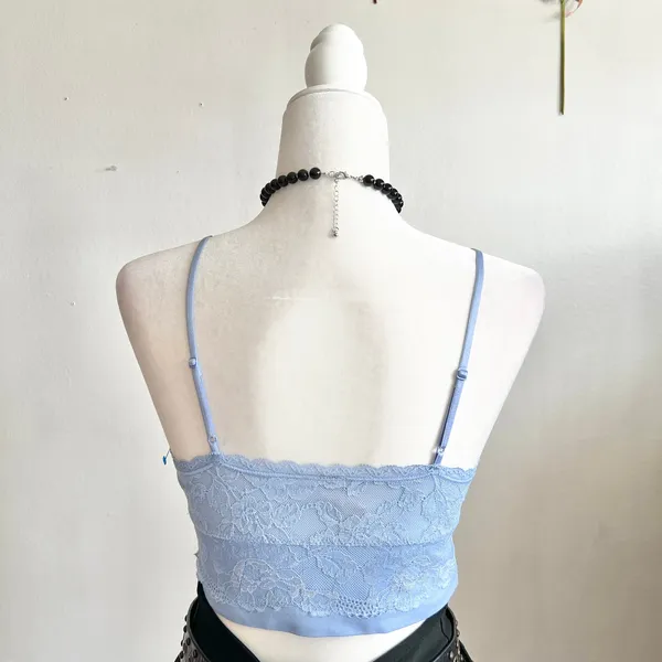 Victoria's Secret Blue Lace Bralette, Y2K, Coquette, Lingerie, Soft Girl, Indie, Romantic,‎ Small - Image 3