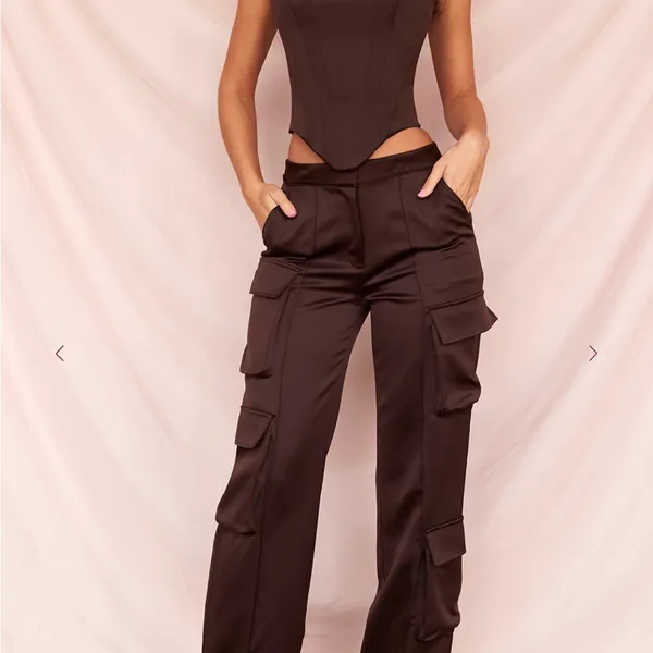 Host‎ of cb Daria cargo chocolate trousers pants NWOT size XS - Image 5