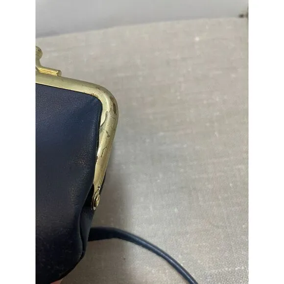 Buxton Crossbody Purse Convertible to‎ Belt Wallet Clutch Navy change purse, Key - Image 9