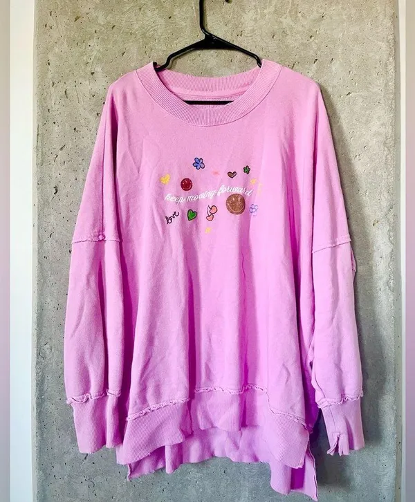 Pink Graphic Aerie Sweatshirt - Image 2