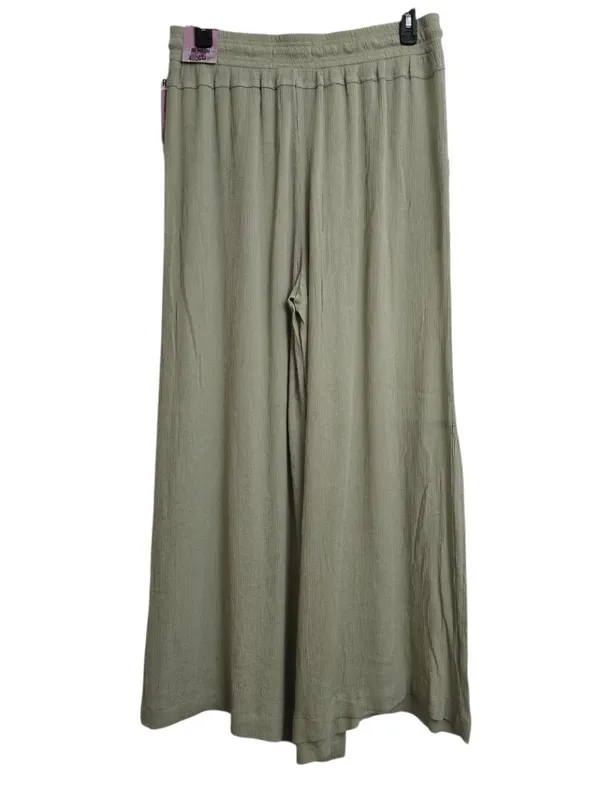 Rewash Tiered Wide-Leg Drawstring Pants in Light Olive Green Size XL - Image 2