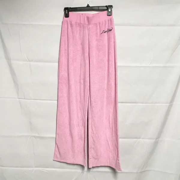 I.AM.GAIA Terry Pants Womens XS 100% Cotton High Waist Wide Leg Gilry Romantic - Image 2