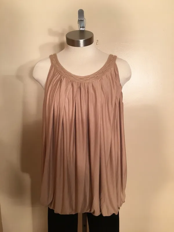 Paige Premium Denim XS Blush Pink Side Tie Bubble Hem Tank Top - Image 2