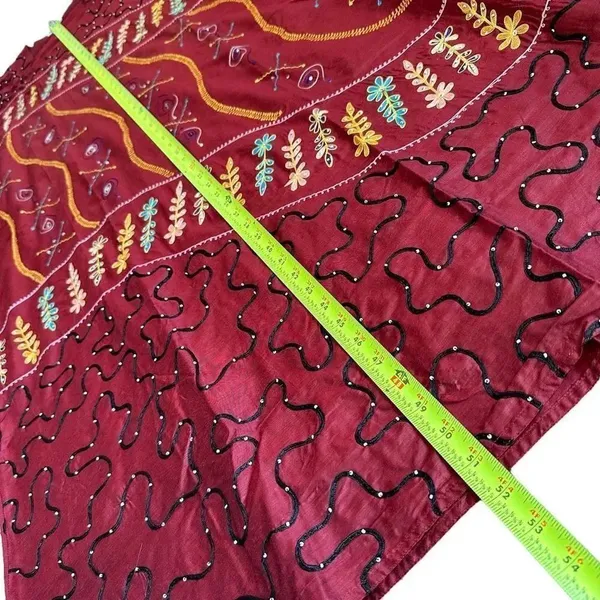 Embroidered Flared Sleeve Kurti Maxi Dress NWT - Image 8