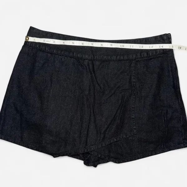Gap Black Linen Wrap SKORT; Size 2 - Image 3