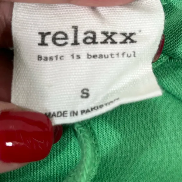 Green Cropped New York Hoodie Oversized Women Sz 8 By Relaxx‎ New - Image 4