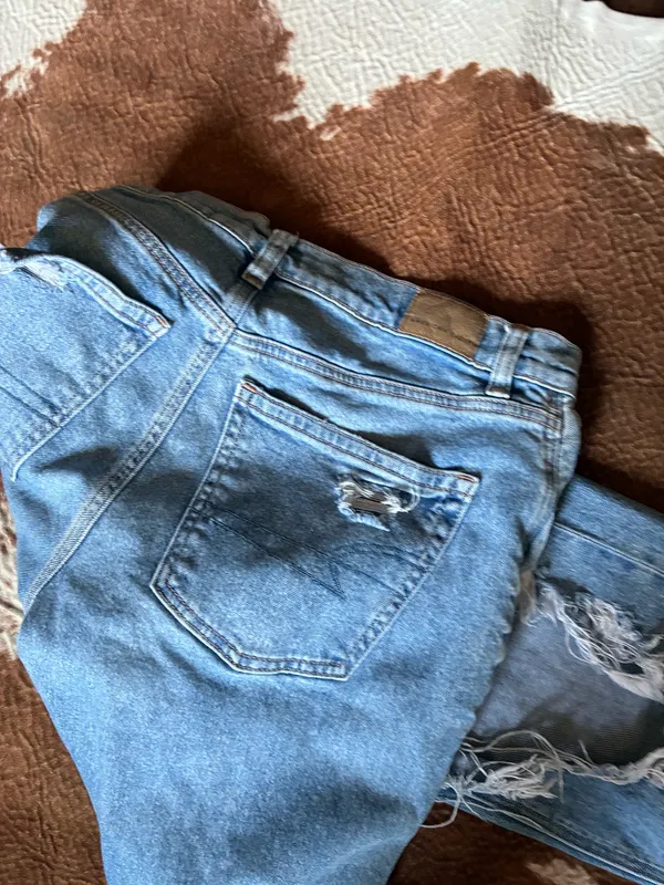 American Eagle real good strigid highest rise baggy straight Size 4 regular - Image 6