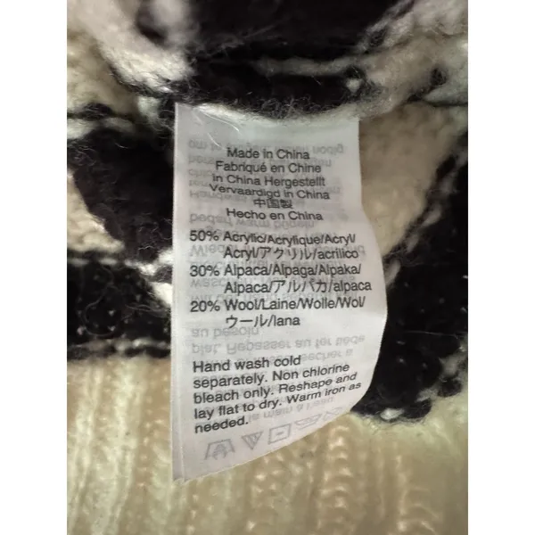 Madewell Ballon Sleeve Pullover Striped Sweater Size Small Alpaca Wool - Image 7