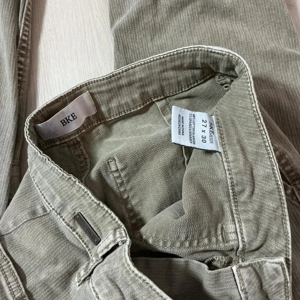BKE Utility Granola Cargo Pants Women 27 Green Gorpcore‎ Workwear Straight Leg - Image 3