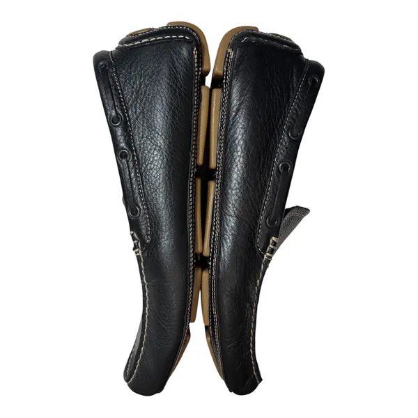 Banana Republic Black Pebbled Leather Slip-On Loafers - Image 4