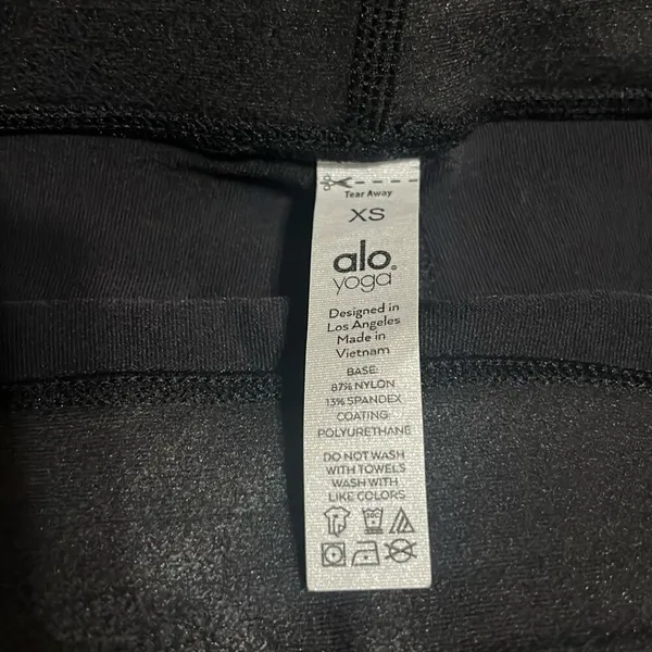 Alo‎ Yoga High Waist Airbrush Legging Crackled Performance Faux Leather Black XS - Image 8