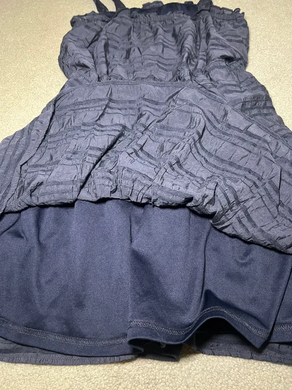 Altar’d State Mini Navy Blue Pleated Dress Size Large - Image 6
