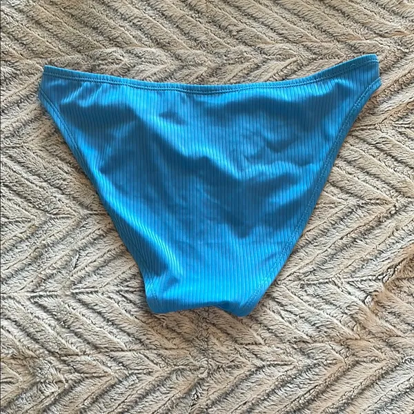 Wild Fable Womens Light Blue Ribbed Bralette‎ Bikini Set Size Small S 4-6 - Image 4