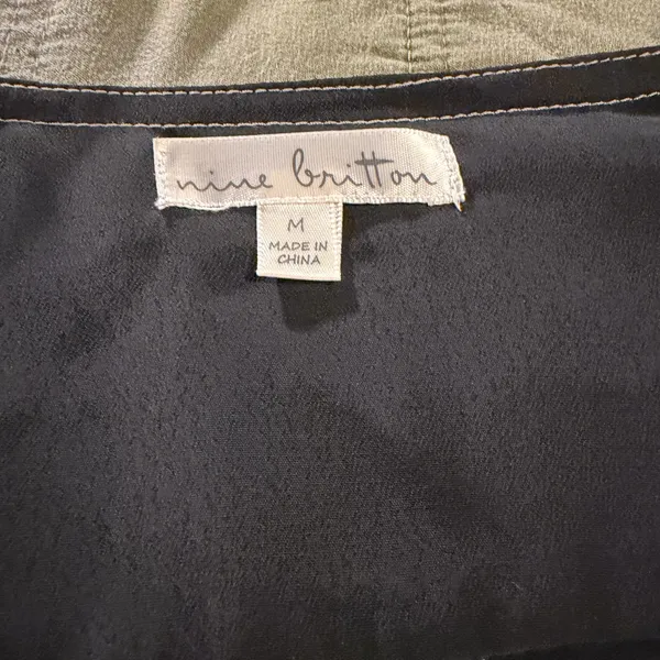 Nine Britton Black V-Neck Blouse - Image 2
