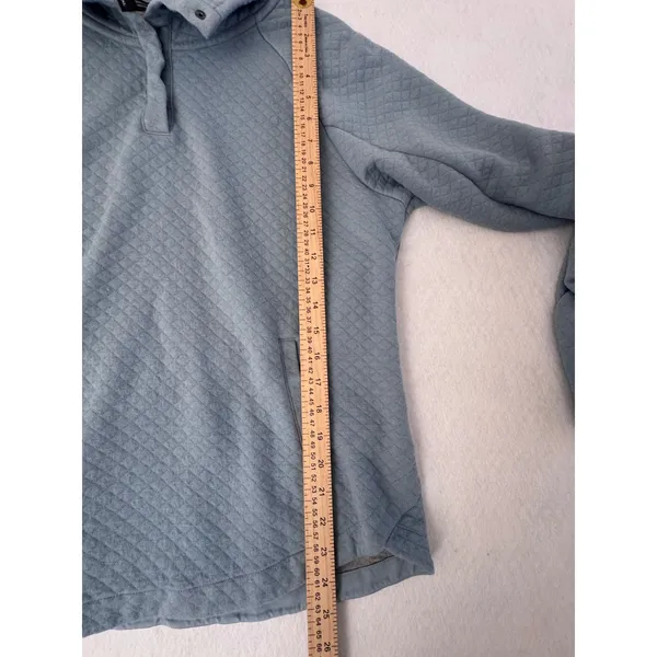 KUHL Quinn Quilted Pullover Light‎ Blue Snap Neck Sweater Womens XL 108846 - Image 6