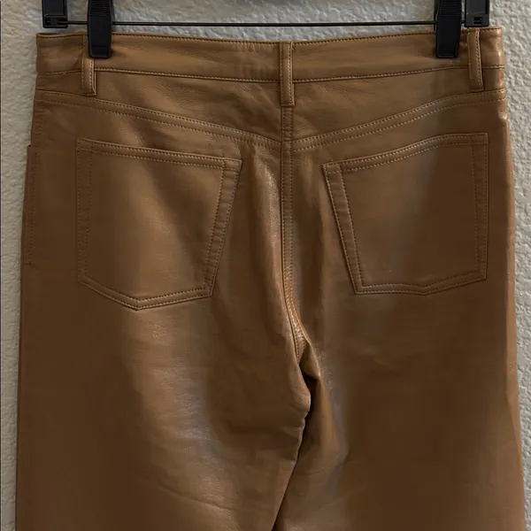 Aritzia Wilfred Melina Vegan Leather Straight Leg Pants Size 4 - Image 7