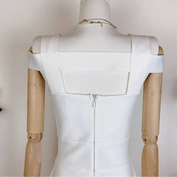 Elliatt Monumental Bandage Mini Dress in Ivory Size Small NWT - Image 6