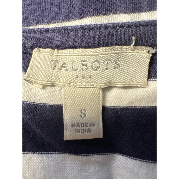 Talbots‎ Womens Navy White Striped Starfish Sleeveless Knit Shift Dress Small - Image 3