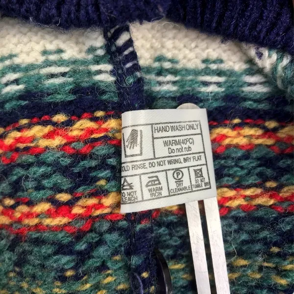 EDINBURGH Lambswool Cardigan Sz M VTG 80's Oversize Holiday Cozy Made Scotland - Image 13