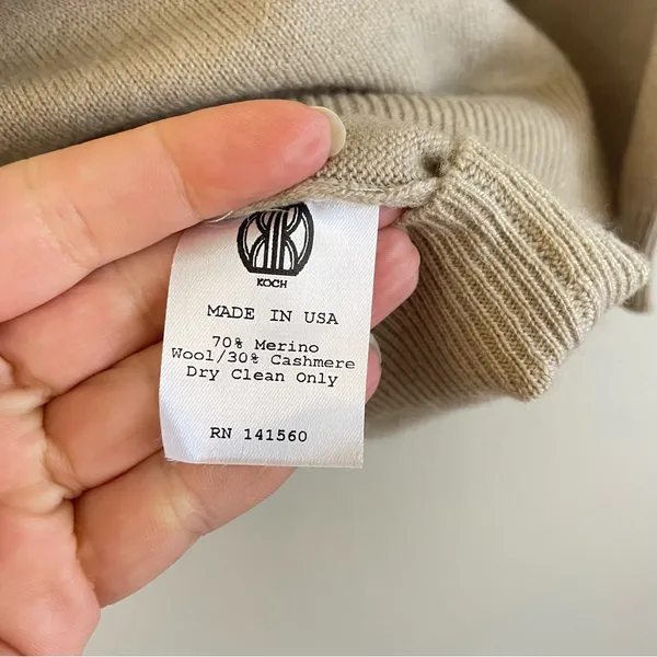 KOCH Polar Bear Merino Wool-Cashmere Blend Dolman Sweater Size‎ XS - Image 7